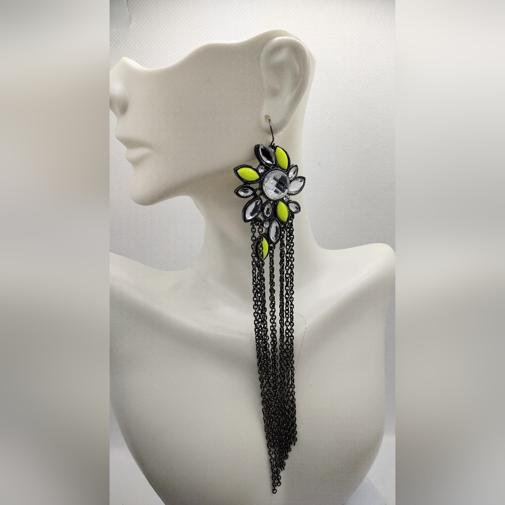 Fashion Boho Chic style Chain Link Fringe Dangle Drop Earrings